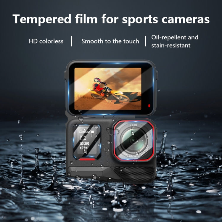 For Insta360 Ace Pro 2 STARTRC 2 Sets 3 in 1 Rear & Front  Screen + Lens Tempered Glass Film - free shipping - PMC TechLife - Order now!