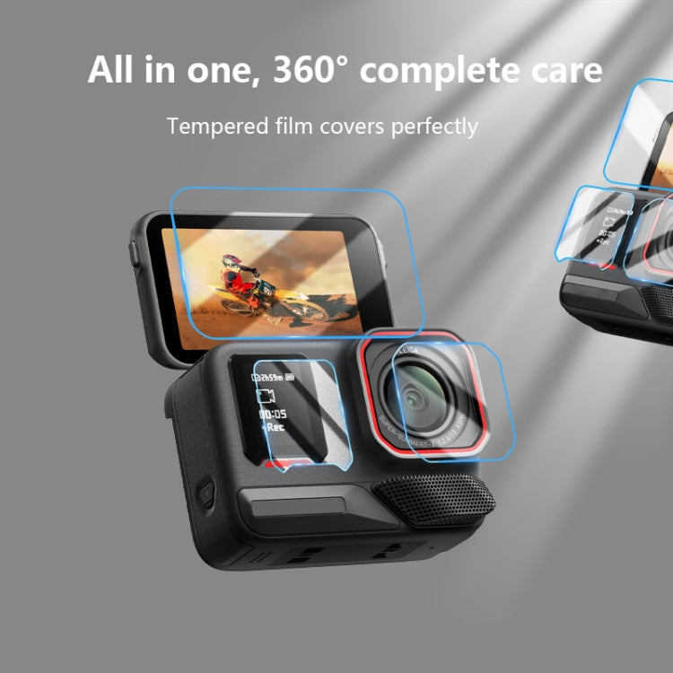 For Insta360 Ace Pro 2 STARTRC 2 Sets 3 in 1 Rear & Front  Screen + Lens Tempered Glass Film - free shipping - PMC TechLife - Order now!