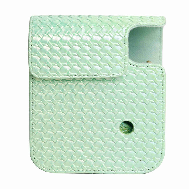 For FUJIFILM instax mini 12 Colorful Woven Leather Case Full Body Camera Bag + Photo Album with Strap (Green) - Leather Bag by PMC TechLife | Online Shopping South Africa | PMC TechLife | Buy Now Pay Later Mobicred