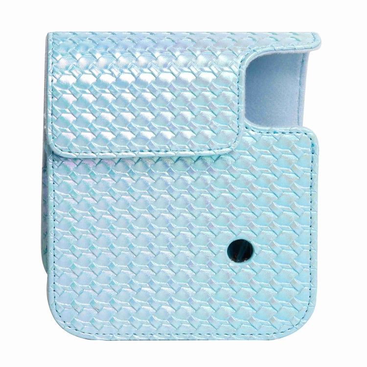 For FUJIFILM instax mini 12 Colorful Woven Leather Case Full Body Camera Bag + Photo Album with Strap (Blue) - Leather Bag by PMC TechLife | Online Shopping South Africa | PMC TechLife | Buy Now Pay Later Mobicred