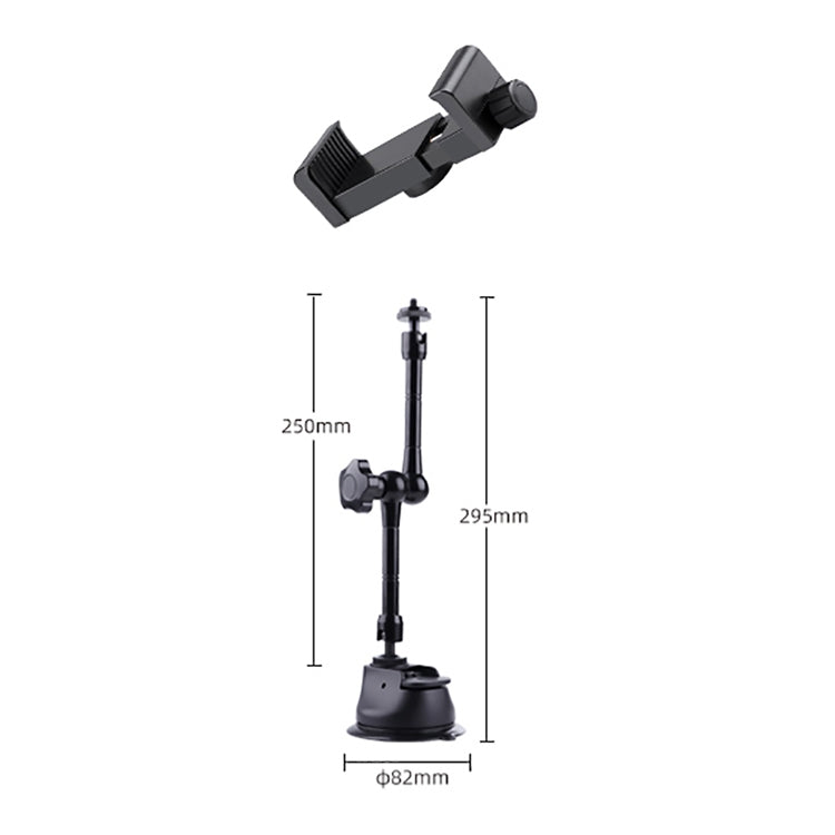 Single Suction Cup Articulating Friction Magic Arm Phone Clamp Mount (Black) - Holder by PMC TechLife | Online Shopping South Africa | PMC TechLife | Buy Now Pay Later Mobicred