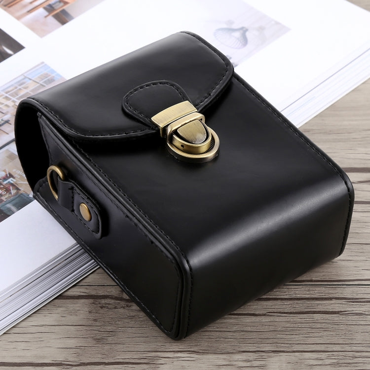 Full Body Camera Buckle Lock PU Leather Case Bag with Hand Strap & Neck Strap for Canon G7X II / G9X Mark II, Sony RX100 / M2(Black) - free shipping - PMC TechLife - Order now!