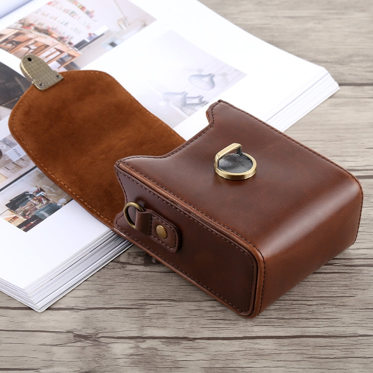 Full Body Camera Buckle Lock PU Leather Case Bag with Hand Strap & Neck Strap for Canon G7X II / G9X Mark II, Sony RX100 / M2(Coffee) - free shipping - PMC TechLife - Order now!