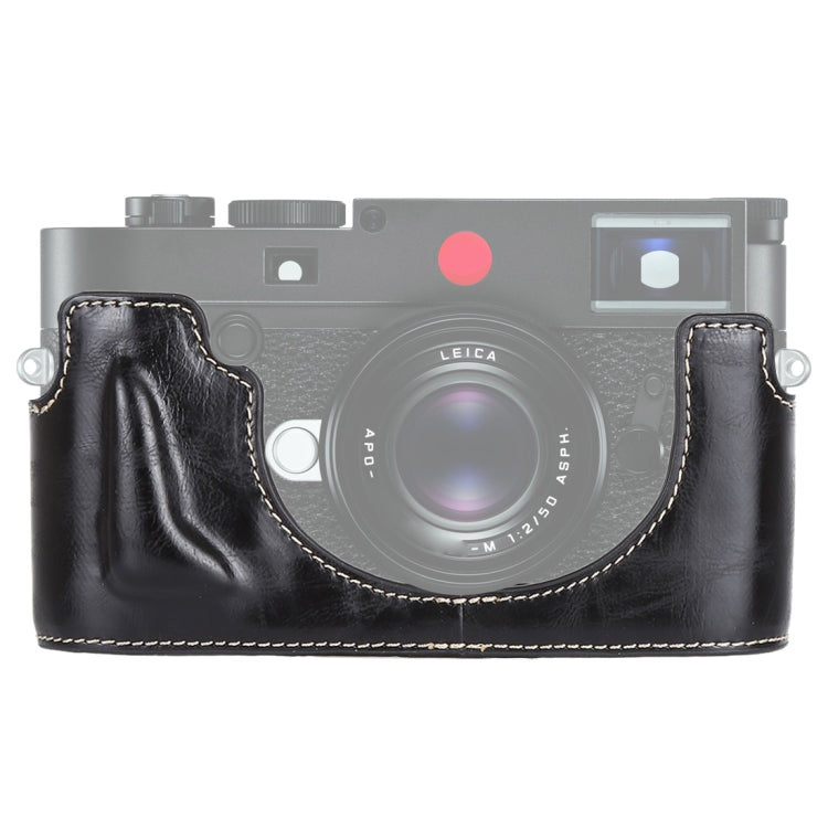 1/4 inch Thread PU Leather Camera Half Case Base for Leica M10 (Black) - free shipping - PMC TechLife - Order now!
