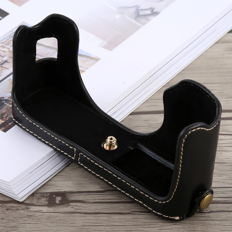 1/4 inch Thread PU Leather Camera Half Case Base for FUJIFILM X100F (Black) - free shipping - PMC TechLife - Order now!