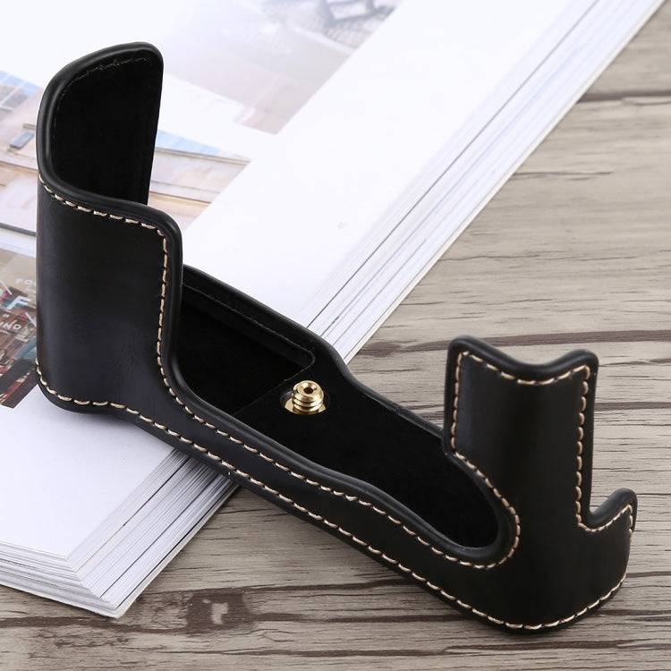 1/4 inch Thread PU Leather Camera Half Case Base for FUJIFILM X-T10 / X-T20 (Black) - free shipping - PMC TechLife - Order now!