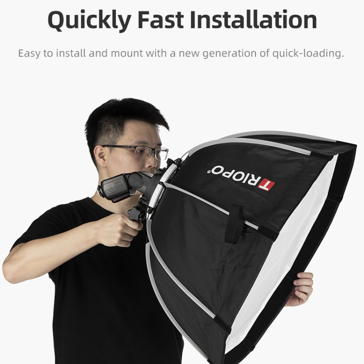 TRIOPO KS65 65cm Speedlite Flash Octagon Parabolic Softbox Diffuser with Bracket Mount Handle for Speedlite - free shipping - PMC TechLife - Order now!