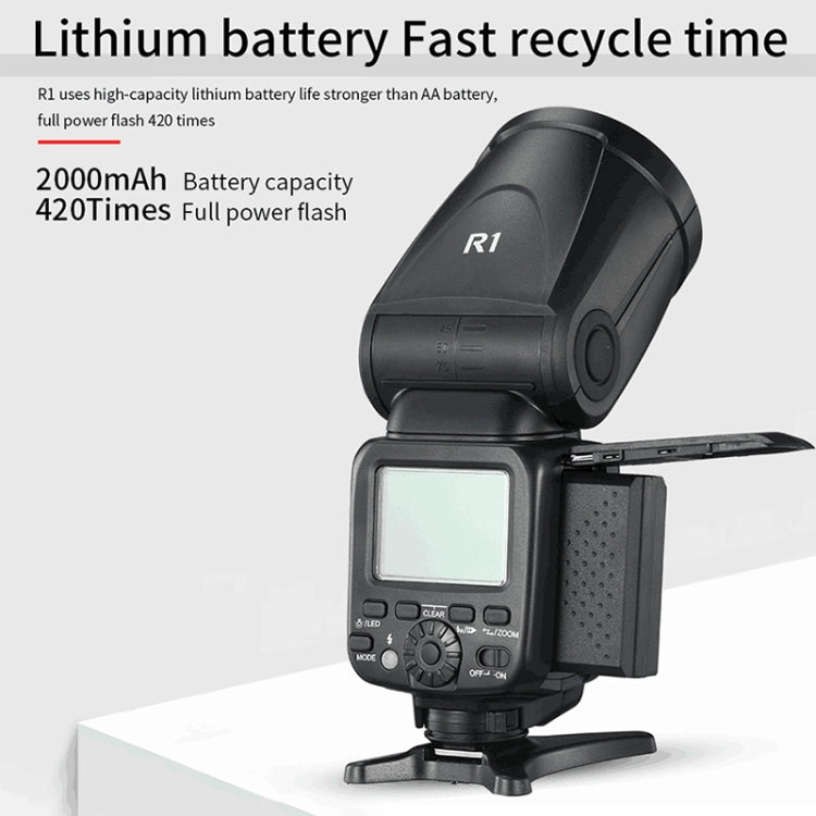 TRIOPO R1 76WS High-Speed 1/8000s TTL Flash Speedlite for Canon / Nikon DSLR Cameras - free shipping - PMC TechLife - Order now!
