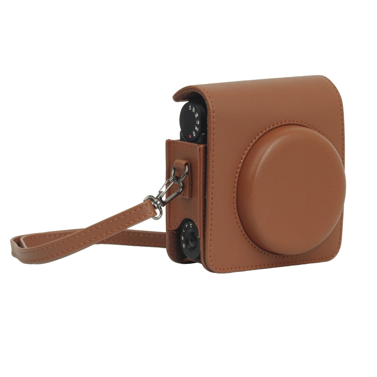 For Fujifilm Instax mini 99 Full Body Camera PU Leather Case Bag with Strap (Brown) - Leather Bag by PMC TechLife | Online Shopping South Africa | PMC TechLife | Buy Now Pay Later Mobicred