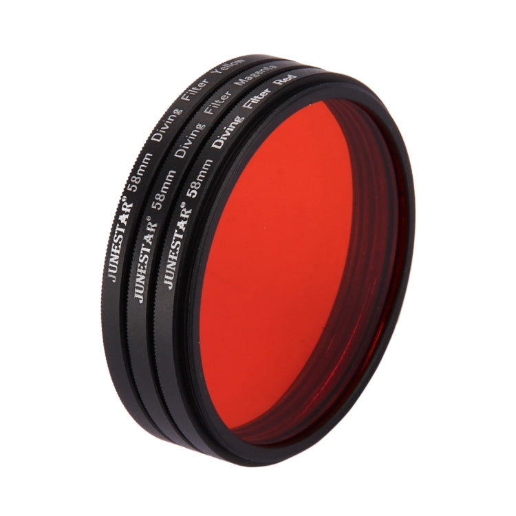 58mm Yellow + Red + Purple Diving Lens Filter for GoPro HERO7 Black/6 /5 - Lens Filter by PMC TechLife | Online Shopping South Africa | PMC TechLife | Buy Now Pay Later Mobicred