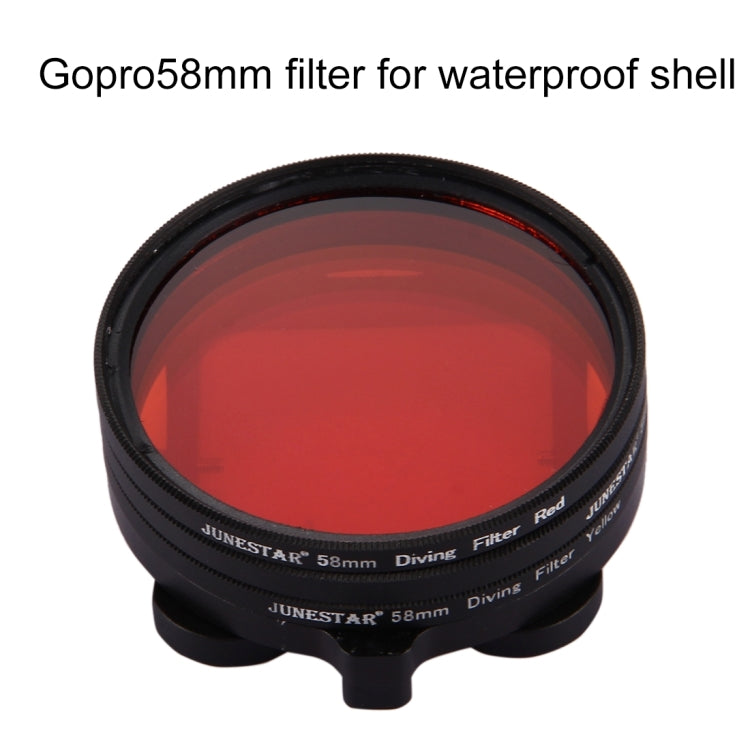 58mm Yellow + Red + Purple Diving Lens Filter for GoPro HERO7 Black/6 /5 - Lens Filter by PMC TechLife | Online Shopping South Africa | PMC TechLife | Buy Now Pay Later Mobicred