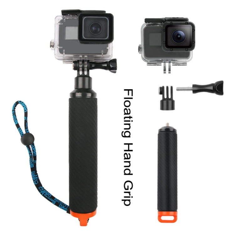 Shutter Trigger + Dome Port Lens Transparent Cover + Floating Hand Grip Diving Buoyancy Stick with Adjustable Anti-lost Strap & Screw & Wrench for GoPro HERO7 /6 /5 - Lens Transparent Cover by PMC TechLife | Online Shopping South Africa | PMC TechLife | Buy Now Pay Later Mobicred