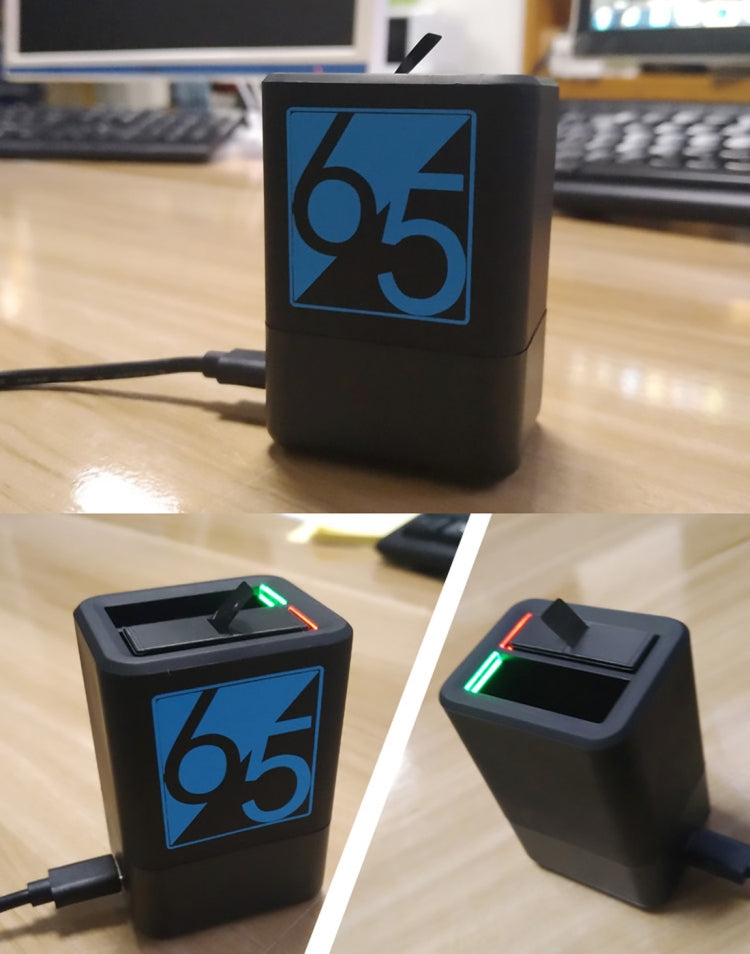 Dual Batteries Charger with USB-C / Type-C Cable for GoPro HERO6 /5 - Charger by PMC TechLife | Online Shopping South Africa | PMC TechLife | Buy Now Pay Later Mobicred