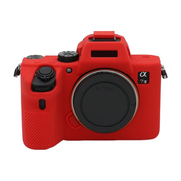 For Sony A7 III / ILCE-7M3 / A7R III Soft Silicone Protective Case(Red) - Protective Case by PMC TechLife | Online Shopping South Africa | PMC TechLife | Buy Now Pay Later Mobicred