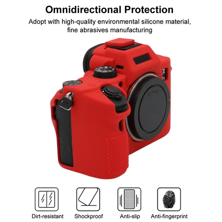 For Sony A7 III / ILCE-7M3 / A7R III Soft Silicone Protective Case(Red) - Protective Case by PMC TechLife | Online Shopping South Africa | PMC TechLife | Buy Now Pay Later Mobicred