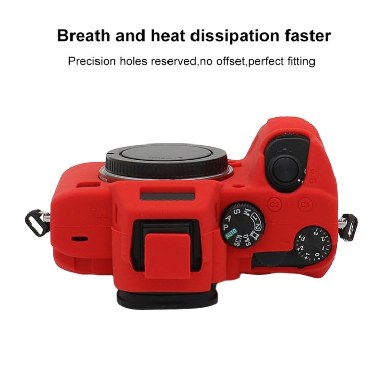 For Sony A7 III / ILCE-7M3 / A7R III Soft Silicone Protective Case(Red) - Protective Case by PMC TechLife | Online Shopping South Africa | PMC TechLife | Buy Now Pay Later Mobicred