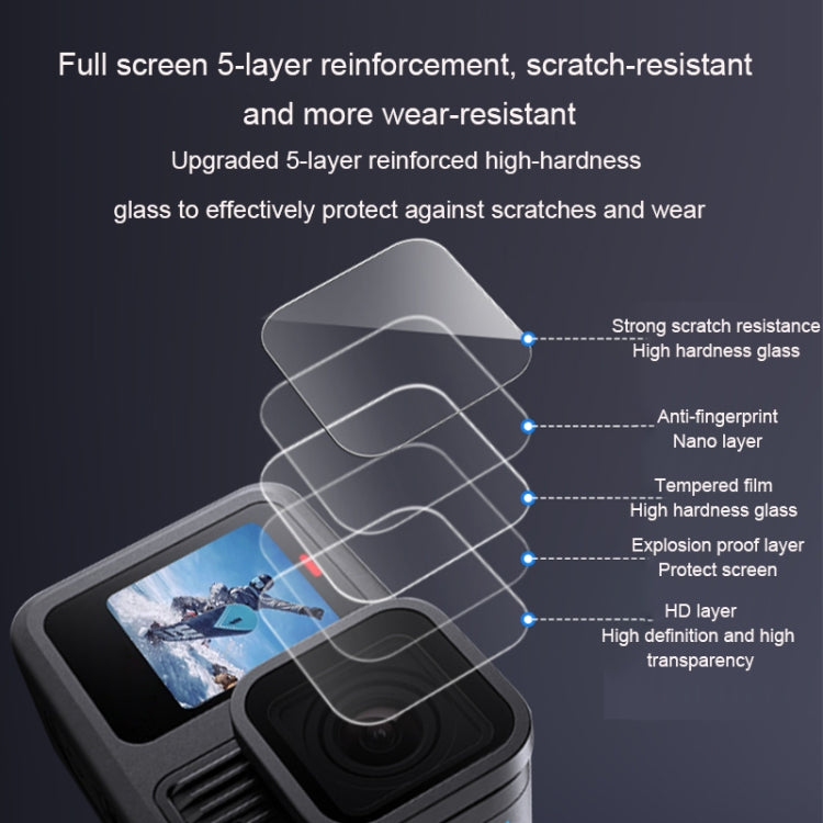 For GoPro HERO13 Black Lens and Front  Back Screen 9H Tempered Glass Film - free shipping - PMC TechLife - Order now!