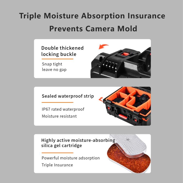 STARTRC Waterproof PP Suitcase Storage Box for Canon / Fujifilm / Nikon 1 Camera 2 Lenses (Black) - free shipping - PMC TechLife - Order now!