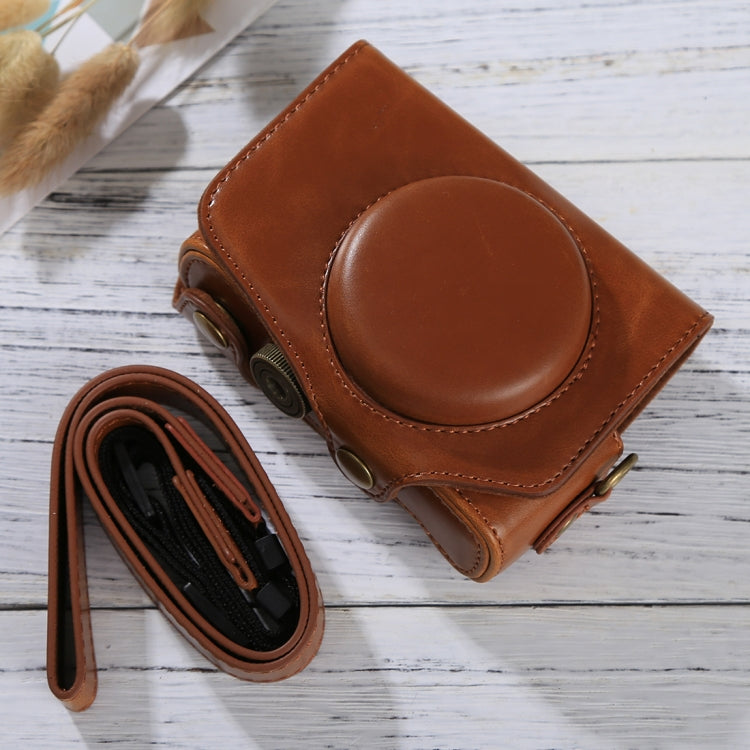 Full Body Camera PU Leather Case Bag with Strap for Canon PowerShot SX730 HS / SX720 HS (Brown) - free shipping - PMC TechLife - Order now!