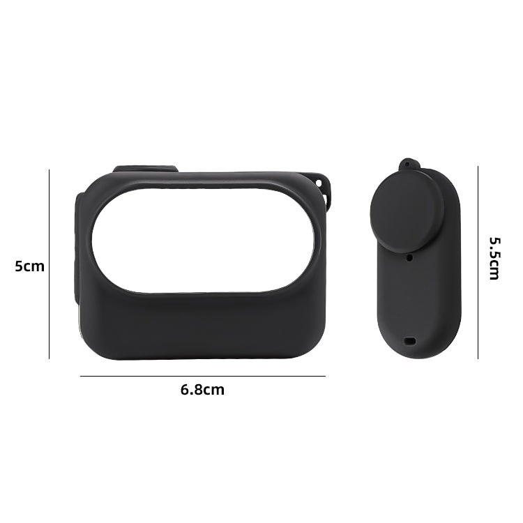 For Insta360 GO 3 Camera Body Charging Case Silicone Case with Lens Cap & Strap (Black) - Case & Bags by PMC TechLife | Online Shopping South Africa | PMC TechLife | Buy Now Pay Later Mobicred