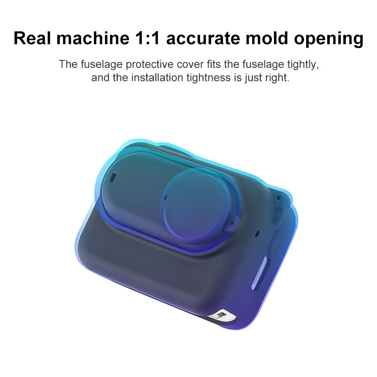 For Insta360 GO 3 Camera Body Charging Case Silicone Case with Lens Cap & Strap (Black) - Case & Bags by PMC TechLife | Online Shopping South Africa | PMC TechLife | Buy Now Pay Later Mobicred