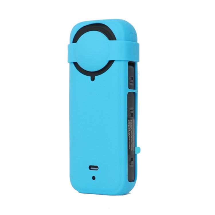For Insta360 X4 Silicone Protective Case with Lens Cover (Blue) - Case & Bags by PMC TechLife | Online Shopping South Africa | PMC TechLife | Buy Now Pay Later Mobicred