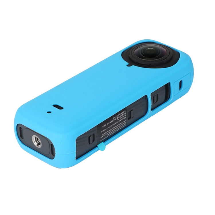 For Insta360 X4 Silicone Protective Case with Lens Cover (Blue) - Case & Bags by PMC TechLife | Online Shopping South Africa | PMC TechLife | Buy Now Pay Later Mobicred