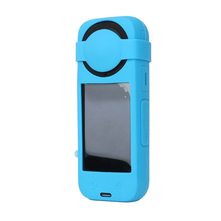 For Insta360 X4 Silicone Protective Case with Lens Cover (Blue) - Case & Bags by PMC TechLife | Online Shopping South Africa | PMC TechLife | Buy Now Pay Later Mobicred