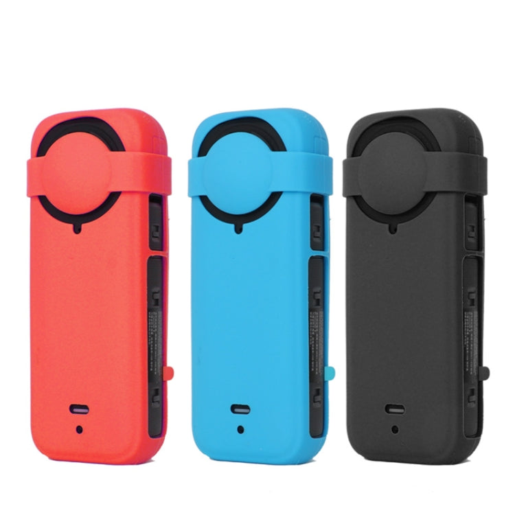 For Insta360 X4 Silicone Protective Case with Lens Cover (Blue) - Case & Bags by PMC TechLife | Online Shopping South Africa | PMC TechLife | Buy Now Pay Later Mobicred
