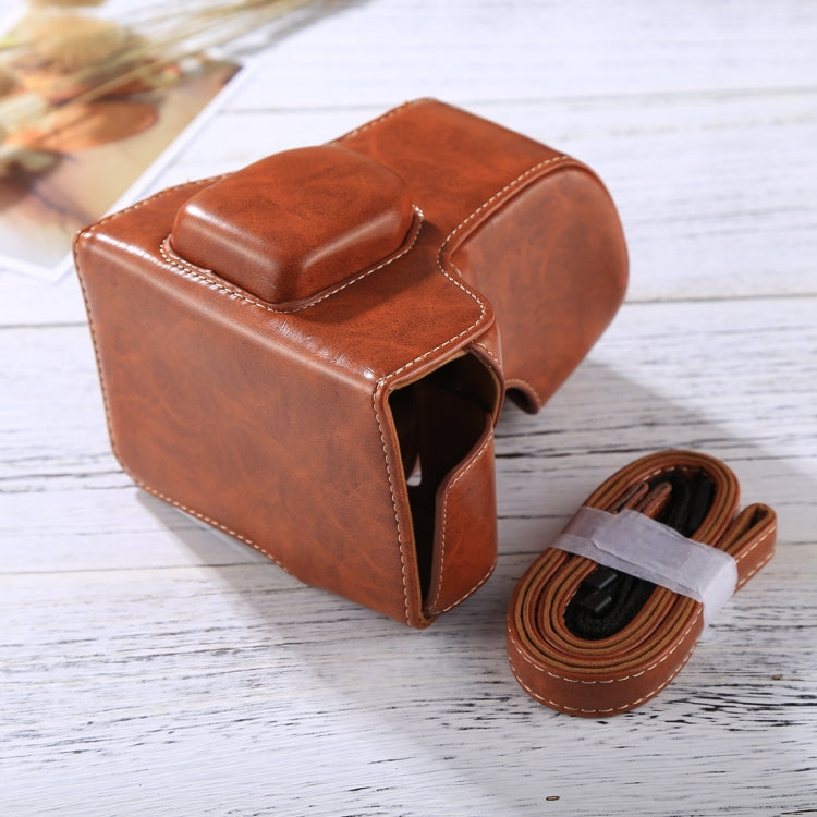 Full Body Camera PU Leather Case Bag with Strap for FUJIFILM XT10 / XT20 (16-50mm / 18-55mm Lens)(Brown) - free shipping - PMC TechLife - Order now!