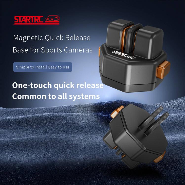 STARTRC VCR Snap-Mag Quick Release Base Mount Adapter For GoPro (Black) - free shipping - PMC TechLife - Order now!