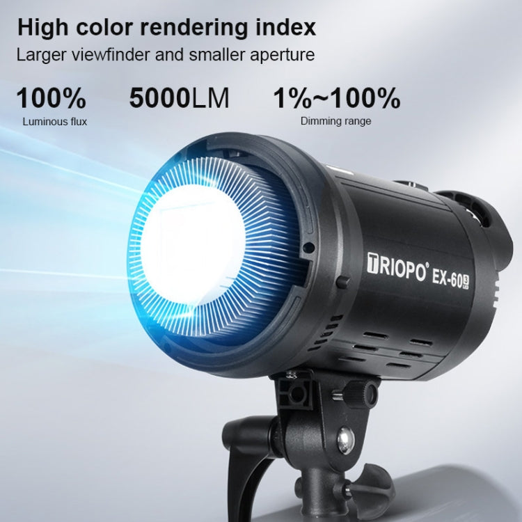 TRIOPO EX-60W Studio Flash Built-in Dissipate Heat System with EX-60III LED Single Light - free shipping - PMC TechLife - Order now!