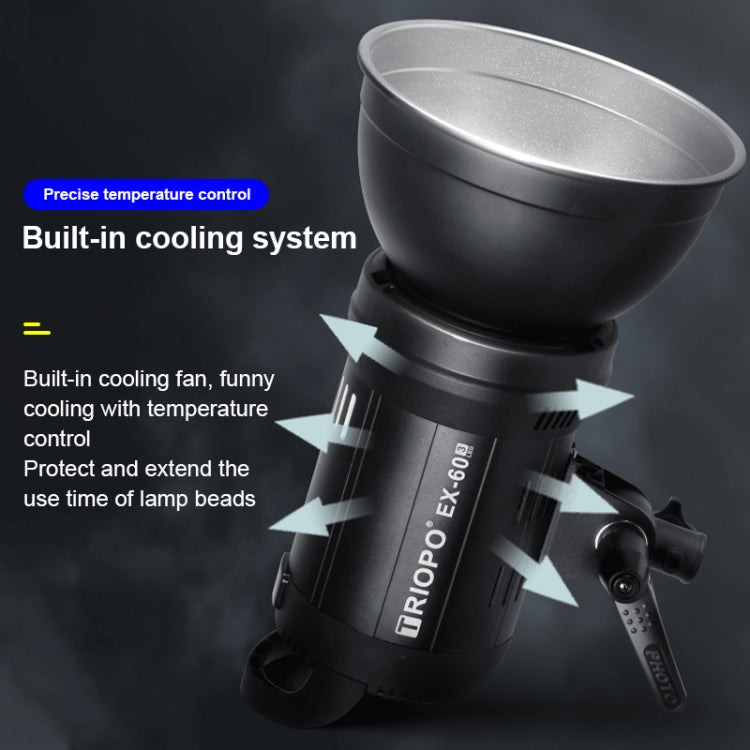 TRIOPO EX-60W Studio Flash Built-in Dissipate Heat System with EX-60III LED Single Light - free shipping - PMC TechLife - Order now!