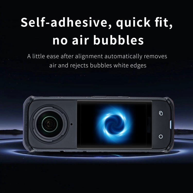 For Insta360 X5 / X4 STARTRC 2pcs HD Tempered Glass Film (Black) - free shipping - PMC TechLife - Order now!