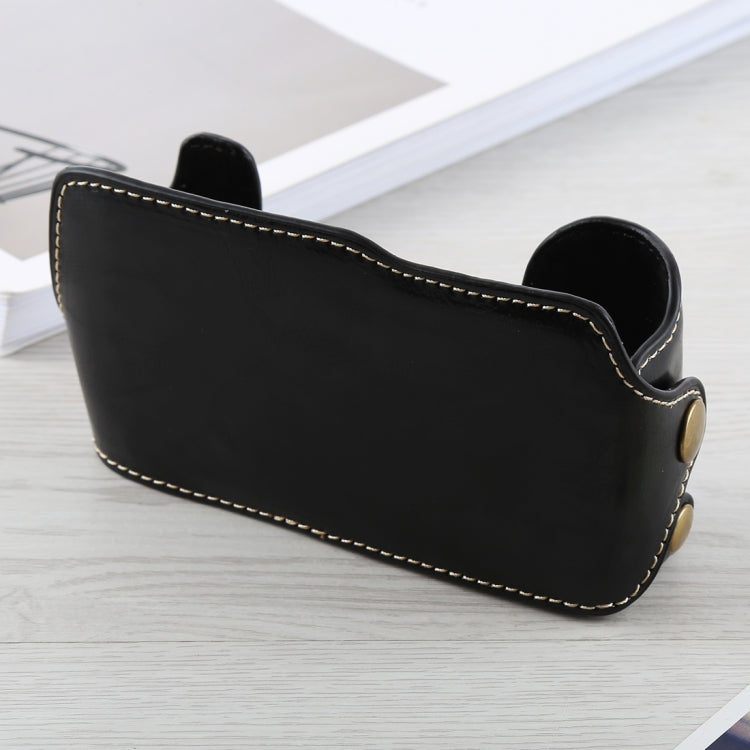 1/4 inch Thread PU Leather Camera Half Case Base for FUJIFILM X-A3 / X-A10(Black) - free shipping - PMC TechLife - Order now!