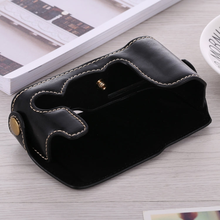 1/4 inch Thread PU Leather Camera Half Case Base for FUJIFILM X-A3 / X-A10(Black) - free shipping - PMC TechLife - Order now!
