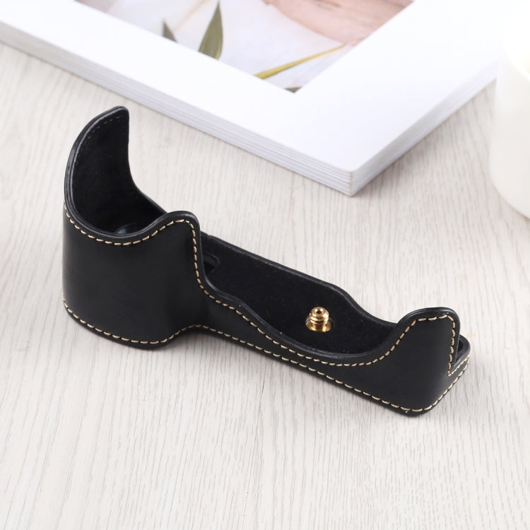 1/4 inch Thread PU Leather Camera Half Case Base for Sony A6400 / ILCE-A6400 (Black) - free shipping - PMC TechLife - Order now!