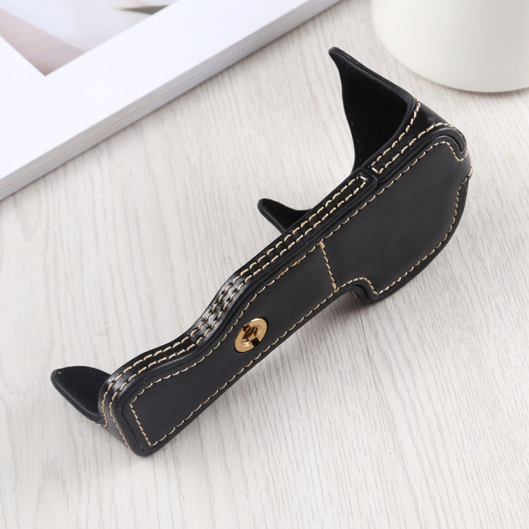 1/4 inch Thread PU Leather Camera Half Case Base for Sony A6400 / ILCE-A6400 (Black) - free shipping - PMC TechLife - Order now!