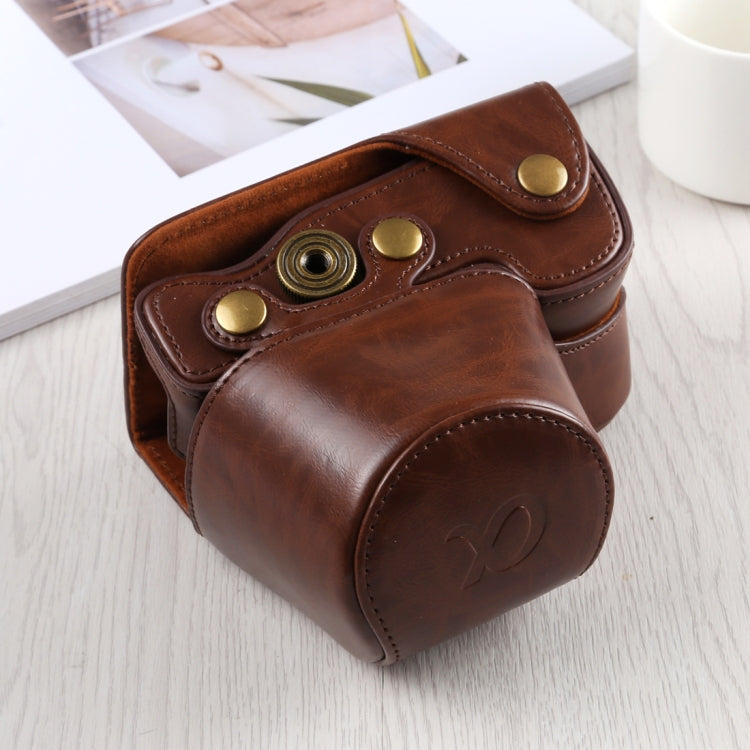 Full Body Camera PU Leather Case Bag with Strap for Sony A6400 / ILCE-A6400 (Coffee) - free shipping - PMC TechLife - Order now!