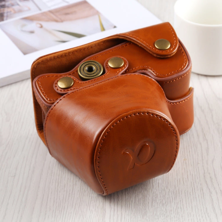 Full Body Camera PU Leather Case Bag with Strap for Sony A6400 / ILCE-A6400 (Brown) - free shipping - PMC TechLife - Order now!