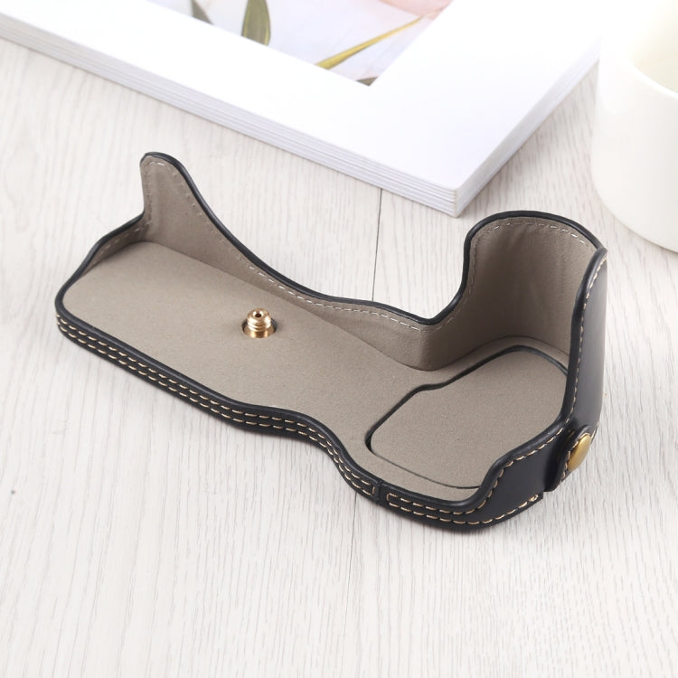 1/4 inch Thread PU Leather Camera Half Case Base for Canon EOS R (Black) - free shipping - PMC TechLife - Order now!