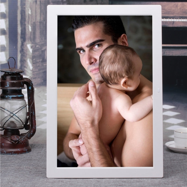 15.4 inch LED Digital Photo Frame with Remote Control, MP3 / MP4 / Movie Player, Support USB / SD Card Input, Built in Stereo Speaker (White) - 11-15 inch by PMC TechLife | Online Shopping South Africa | PMC TechLife | Buy Now Pay Later Mobicred