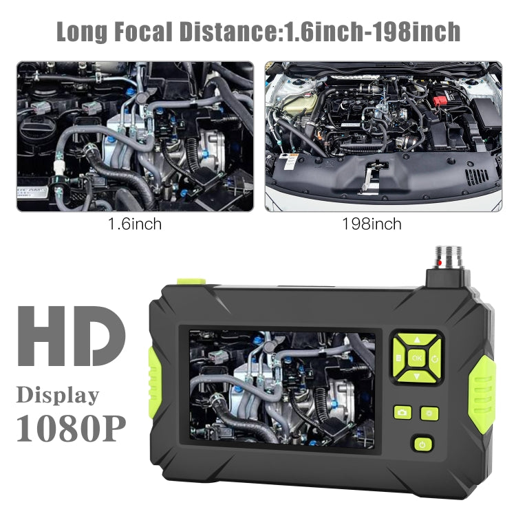 P30 8mm IP67 Waterproof 4.3 inch HD Portable Endoscope Hard Cable Industrial Endoscope, Cable Length: 5m(Green) - free shipping - PMC Jewellery - Order now!