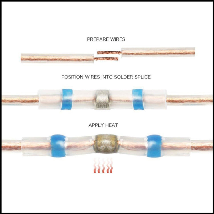 100 PCS AWG22-18 0.5-1.5mm Seal Heat Shrink Butt Wire Connectors Red Terminals Solder Sleeve(Red) - Solder Sleeve by PMC TechLife | Online Shopping South Africa | PMC TechLife | Buy Now Pay Later Mobicred