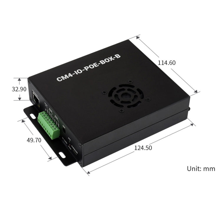 Waveshare PoE Mini-Computer Type B Base Box with Metal Case & Cooling Fan for Raspberry Pi CM4(US Plug) - free shipping - PMC Jewellery - Order now!