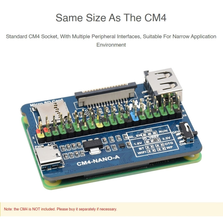 Waveshare Nano Base Board A for Raspberry Pi CM4 - Modules Expansions Accessories by PMC TechLife | Online Shopping South Africa | PMC TechLife | Buy Now Pay Later Mobicred