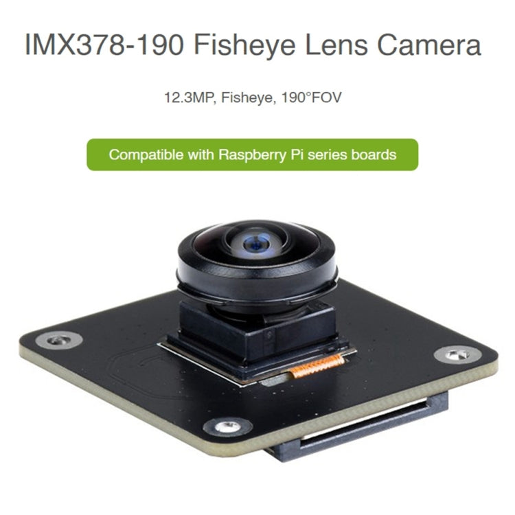 Waveshare IMX378-190 Fisheye Lens 12.3MP Wider Field Camera for Raspberry Pi - free shipping - PMC TechLife - Order now!