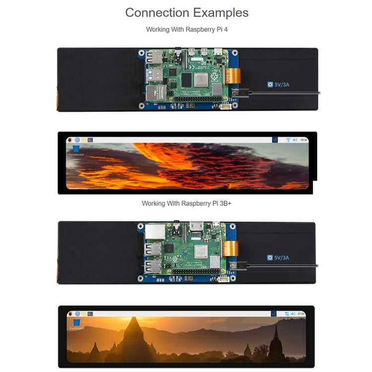 WAVESHARE 11.9 inch Capacitive Touch Display For Raspberry Pi, 320 x 1480, IPS, DSI Interface - free shipping - PMC Jewellery - Order now!