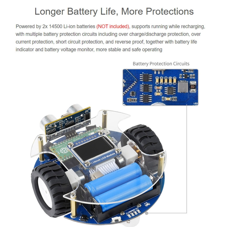 Waveshare PicoGo Mobile Robot, Based on Raspberry Pi Pico, Self Driving, Remote Control(EU Plug) - free shipping - PMC TechLife - Order now!