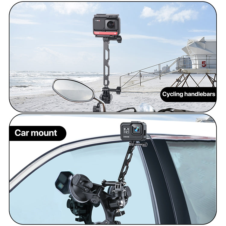 Aluminum Extension Arm Grip Extenter for GoPro, Insta360, DJI and Other Action Cameras(Black) - Others by PMC TechLife | Online Shopping South Africa | PMC TechLife | Buy Now Pay Later Mobicred